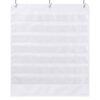 Large Classroom Calendar Pocket Chart, 45 Pockets Calendar Circle Time Board for Classroom, Preschool School for Kids with Clear Pockets and Hooks Wall Decor(Only Chart, White)