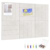Large Cork Board 36" x 24", 6-Pack Felt Bulletin Board, Pin Boards