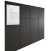 Large Cork Boards for Walls 48" x 36",12 Pack Bulletin Boards Alternative Cork Board for Office,Black Felt Wall Tiles, Contains Removable Security Stickers and PushPins