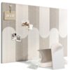 Large Felt Bulletin Board 24x35 Beige Pin Cork Board Alternative for Wall