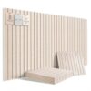 Large Felt Bulletin Board for Wall, 8 Pack 11.8'' x 11.8'' Felt Board Tiles, 48'' x 24'' Cork Board Alternative with Adhesive Tabs, Decorative Pin Board for Home Office, Dorm,Classroom(Light Tan)