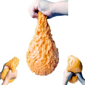 Large Fried Chicken Leg Slow Rebound Squeeze Toy, Realistic Food Fidget Stress Relief Sensory Toy for Adult Office Decor
