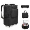 Large Insulated Cooler Bag,Rolling Backpack Cooler Leakproof Beach Cooler Bag, Rolling Duffle Bag with Wheels Portable Travel Coolers for Camping,Road Trips, Shopping Black