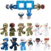 Large Magnetic People Figures for Kids, 3 Inches Magnetic Tiles People Compatible with Lego, 12 Pieces Magnet Men for Kids Ages 3 4 5 6+, STEM Learning Toys Magnet Tiles Expansion (Military Theme)
