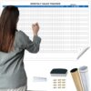 Large Monthly Sales Tracker Board, 24x36 Inch Dry Erase Board for Sales Teams, Sales Tracker Whiteboard for Wall, Reusable Tracking Chart Poster for Vehicle sale's Goal, Progress & Daily Record