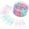 Large Paper Clips, 2 Inch, 300 Psc in Macaron Purple, Pink & Green, Anti-Rust Metal Colored Paperclips Ideal for Office, Home & School Use, 50mm Jumbo Paper Clips