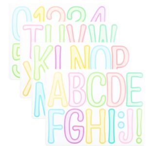 Large Self Adhesive Vinyl Letters Numbers Stickers 12 Sheets,4 Inch Sticky Alphabet Number Sticker Kit for Mailbox, Trucks, Signs, Windows, Arts & Crafts Multi