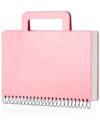 Large Sketchbook for Drawing 9"X 12" Portable Travel Spiral Bound Sketch Book with Pocket(98lb/160gsm) Hardcover Drawing Pad for Adults Watercolor Mixed Media Paper, 60 Sheets/120 Pages, Pink