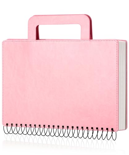 Large Sketchbook for Drawing 9"X 12" Portable Travel Spiral Bound Sketch Book with Pocket(98lb/160gsm) Hardcover Drawing Pad for Adults Watercolor Mixed Media Paper, 60 Sheets/120 Pages, Pink