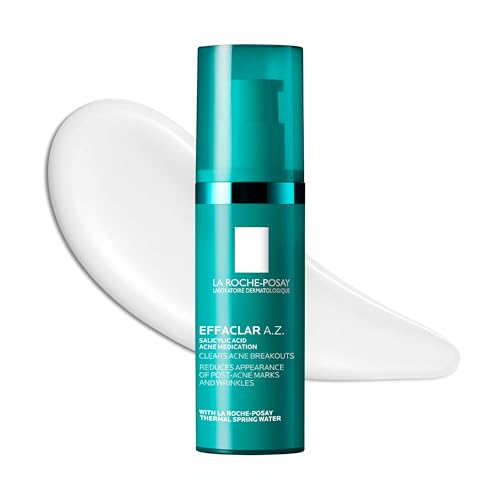 La Roche-Posay Effaclar A.Z. Gel, Azelaic Acid & Salicylic Acid for Acne Treatment, Anti-Aging & Acne Scars, Dual Action Medicated Face Gel for Breakouts & Signs of Aging, 1.35 oz