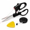 Laser Guided Scissors for Fabric Cutting, Sewing Scissors with Soft Tape Measure & Tailor Chalk, Precision Cutting Guide Scissors Set for Quilting, Dressmaking, Fabric, Paper & DIY Crafts