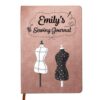 LASFOUR Custom Name Sewing Journal Personalized Leather Notebook
