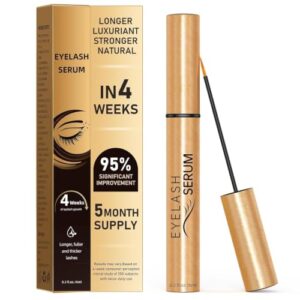 Lash Serum for Eyelash Growth: Premium Eyelash Growth Serum with Advanced Formula to Boost Longer Fuller and Thicker Lashes and Eyebrows - Gentle & Vegan for Sensitive Eyes