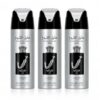 Lattafa Pride Ishq Al Shuyukh Silver Perfumed Spray 200ml (Pack of 3) | Bergamot, Lemon, Black Pepper, Amber & Vanilla | Premium Arabian Body Spray
