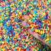 Lattooland Rainbow Rice Sensory Bin Filler for Sensory Play 2 LB (4 Cups) | Taste-Safe | Non-Toxic | Calming | Colored Rice for Sensory Tables | DIY Montessori Activities for Kids | Educational Play