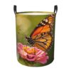 Laundry Hamper Waterproof Storage Bin Organizer with Handles Butterfly Laundry Basket Collapsible Dirty Clothes Hamper Large Clothes Storage Toy Organization for Bathroom Bedroom Medium