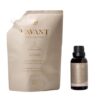 L'AVANT Collective Hand Care Restock Pack, High Performing Hand Soap with Reusable Glass Bottle & 1 Oz Multipurpose Cleaner Concentrate Refill, Plant-Based Home Cleaning, Ambre Santal