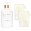 L'AVANT Collective The Ultimate Dish Wash Duo, Natural Luxury Dish Soap 16 Fl Oz with Refillable Glass Pump Bottle & 2 Loofah Dish Sponges for Pots, Pans, Dishes and Kitchen Cleaning, Blushed Bergamot