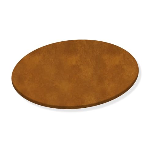 Lazy Susan Rotating Display Turntable for Models Art Jewelry Prototype Crafts Custom Size Round Wood Brown Vinyl Turner Showcase Stand Photography Display Organizer (23 inches)