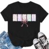 LBP Teacher Shirts for Women Teaching Life T-Shirt Teach Them Love Them Tee Tops Black