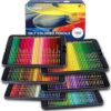 LBW 180 Colored Pencils for Adult Coloring Books, 12 Metallic Pencil, Oil Based Soft Core Professional Color Pencils Set for Artists Beginners, Ideal for Drawing Coloring Sketching Blending