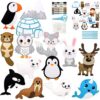Lcarege Sewing Kit for Kids, Polar Animals Felt Kids Sewing Kit, Educational Practical and Interesting DIY Plush Craft for Boys and Girls Birthday