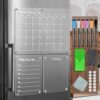 LCPCX Magnetic Acrylic Fridge Calendar Dry Erase Planner