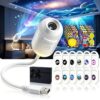 LCPKUTTR Hd Smart Dynamic 5d Holographic Night Light Projector, for Ceiling