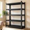 Leariso 40" W Garage Shelving Heavy Duty, 18" D Metal Storage Shelves, 5 Tier Adjustable Steel Standing Shelf Units for Basement, Industrial, Shop, Pantry, Warehouse, Kitchen, Black
