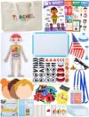 Learn2M Pretend Play Teacher Sets for Kids, Role Pretend Play Kids School Toys with Whiteboard, Teacher Bag, Magnetic Puzzles, Clock, Posters and Teacher Supplies Classroom Learning Set