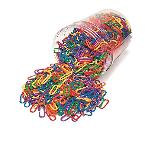 Learning Resource Rainbow Link 'n' Learn Links - Bucket of 1000 Pieces, Ages 4+| Grades PreK+ Preschool Supplies for Classroom and Homeschool, Early Counting & Sorting Skills