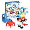 Learning Resources 1-2-3 Build It Rocket-Train-Helicopter