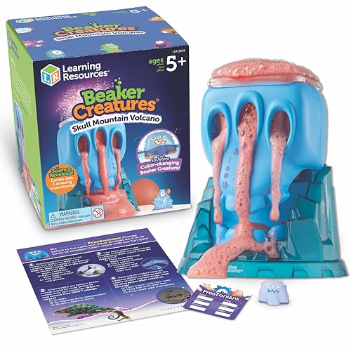 Learning Resources Beaker Creatures Skull Mountain Volcano, Preschool Science, STEM Toys, Fun Science Experiments for Kids, Ages 5+