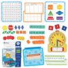 Learning Resources Essential Math Toolbox - Math Manipulatives, Addition and Subtraction, Time Skills, Classroom Must Haves, School Supplies, Curriculum Kit, Homeschool, Montessori, Back to School