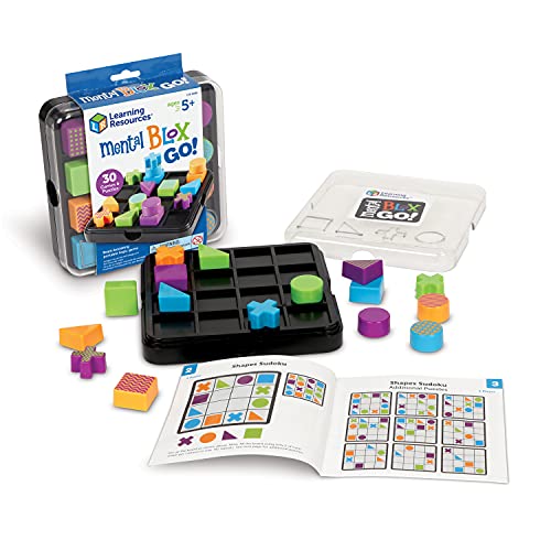Learning Resources Mental Blox Go! - Ages 5+, Educational Travel Games for Kids, 3-D Brain Teaser and Puzzles, STEM, Critical Thinking for Kids