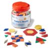 Learning Resources Plastic Pattern Blocks 250 Set - Classroom Must Haves, Math Teaching Tools, Homeschool Supplies, Math Manipulatives