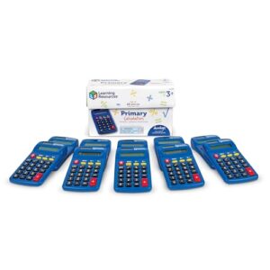 Learning Resources Primary Calculator - Basic Solar and Battery Powered Calculators for Students, Teach Basic Math Operations, School Supplies, Classroom Must Haves for Teachers, Back to School