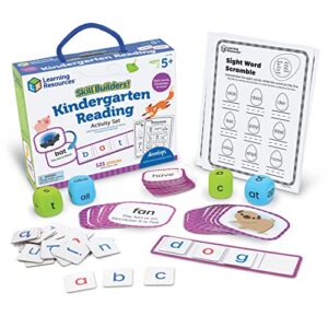 Learning Resources Skill Builders! Kindergarten Reading Activity Set - 122 Pieces, Ages 5+, Back to School Essential Materials, Homeschool Supplies