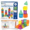 Learning Resources STEM Explorers GeoShape Challenge - 3D Geometry School Shapes, Montessor Math Manipulatives, Critical Thinking, STEM Homeschool, Classroom Must Haves, Teacher Supplies