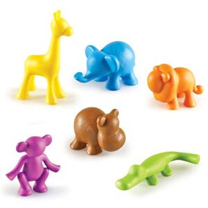 Learning Resources Wild About Animals Jungle Counters - Toddler Counting Toys, Zoo and Safari Animal Figures, Color Sorting Math Manipulatives, Fine Motor Skills, Gifts for Boys and Girls