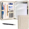 Leathario Portfolio Binder, Padfolio Organizer, 3 Ring Binder with Zipper