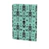 Leather A5 Journal Cover (Halloween Skull Skeleton Mint Green)