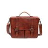 Leather Briefcase for Men, Laptop Bag, Business Travel Shoulder Bag, Classic Portfolio Work Bag