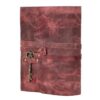 Leather Journal with Deckle Edge Paper 8x6 inch and Vintage Key | Handmade Writing Notebook Diary | Bound Daily Notepad for Men & Women Medium, Sketch/Writing pad for Artists