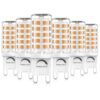 LEDBEFINE G9 LED Bulb Dimmable 3W 2700K Soft White 420LM Equivalent to 40 Watt T4 G9 Halogen, G 9 Bi-pin Base 120V Light Bulbs for Chandelier, Home, Office Lighting, 6-Pack