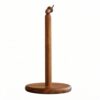Leefasy Kitchen Paper Holder Paper Towel Holder Stand Dispenser Organizer with Stable Base Acacia Wood and Zinc Alloy with Acorn Finial Suitable for Kitchen
