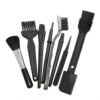 Leefasy Nylon Cleaning Brush for Deep Cleaning Multi-Surface Scrubbing Carbon Fiber Handle Lightweight Suitable for Kitchens Bathrooms, 8-piece Brush and tweezer Set