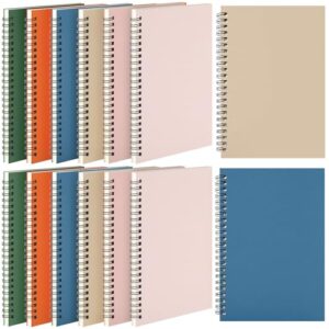Leelosp 12 Pcs Spiral Notebook,Light Colored,5.5 x 8.3 Inch