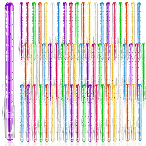 Leelosp 60 Pcs Maze Pen Puzzle Novelty Ballpoint Pen Fidget Pens with Ball Maze Inside for Stress Relief Gift Office Stationery Birthday Party Supply, 8 Colors