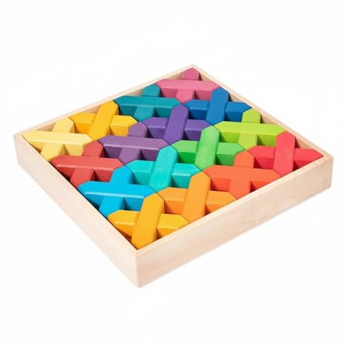 LeeQinersw Acrylic Block Wooden Activity Blocks Stacking Toy Building Cubes Educational Construction with Smooth Edges Suitable for Classroom Daycare Light Table Home playrooms, Multicolor Cross